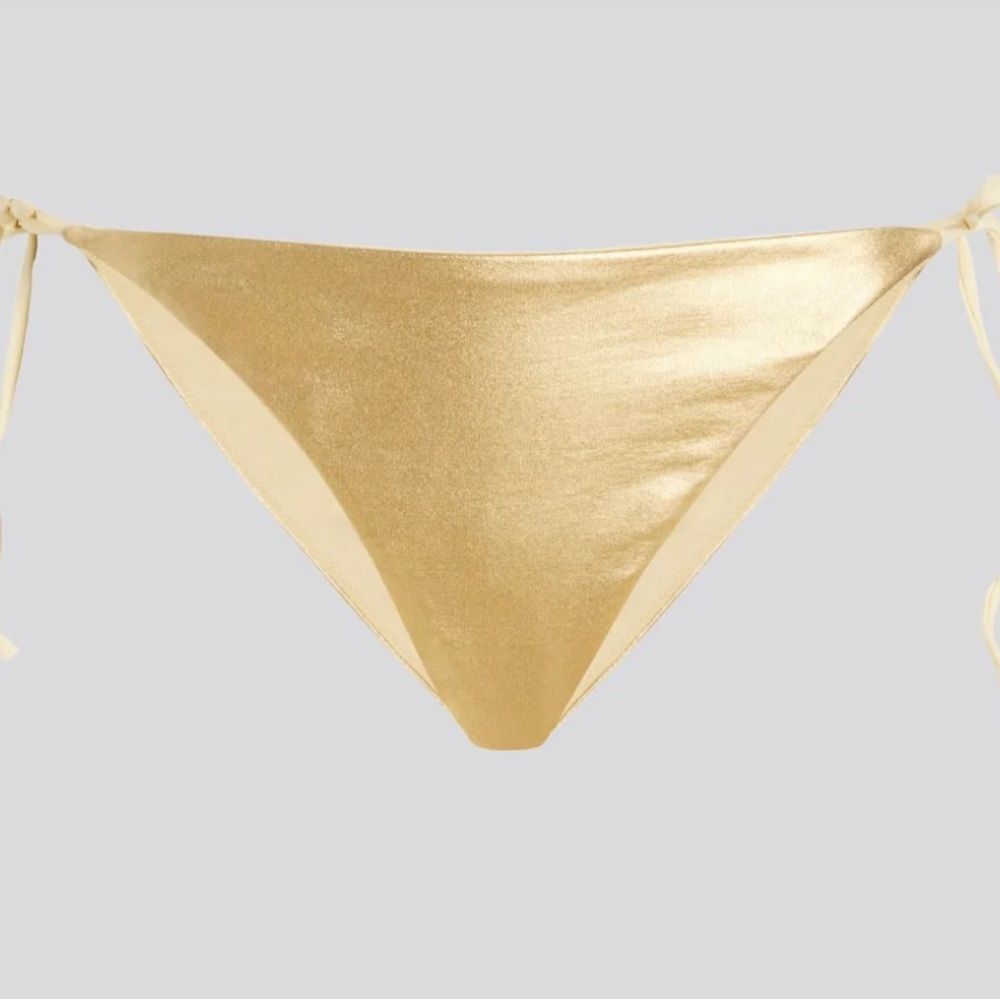 SOLID AND STRIPED gold string‎ bikini bottom size XS